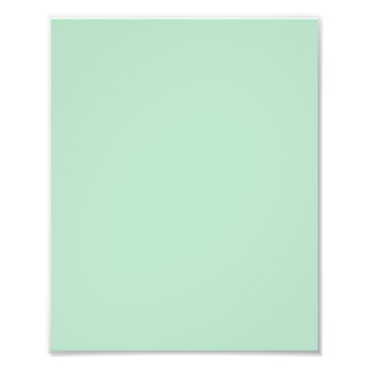 Elegante Mint Green Poster Print (Voorkant)