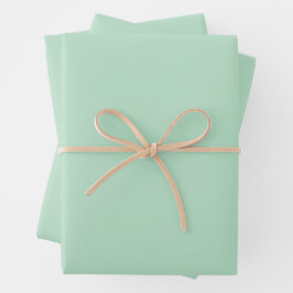Elegante Mint Green Wrapping Paper Set