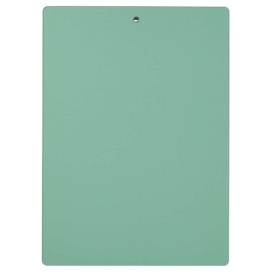 Elegante Mint Groen Wit Unieke Monogram Sjabloon Klembord (Achterkant)