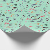 Elegante Mint Groene BLOEM Cadeaupapier (Hoek)