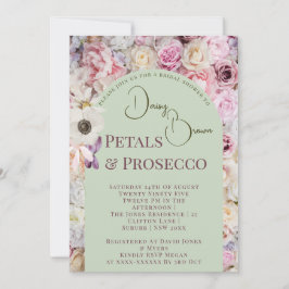 Elegante Mint Groene Bloemboog Zomer Bruids Showe Kaart