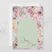 Elegante Mint Groene Bloemboog Zomer Bruids Showe Kaart (Achterkant)