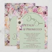 Elegante Mint Groene Bloemboog Zomer Bruids Showe Kaart (Voorkant / Achterkant)