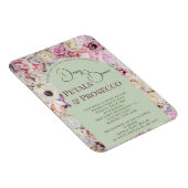 Elegante Mint Groene Bloemboog Zomer Bruids Showe Magneet (Rechterzijde)