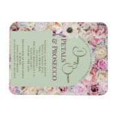 Elegante Mint Groene Bloemboog Zomer Bruids Showe Magneet (Horizontaal)