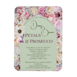 Elegante Mint Groene Bloemboog Zomer Bruids Showe Magneet