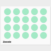 Elegante Mint Groene Kleur Sjabloon Blank Custom Ronde Sticker (Vel)
