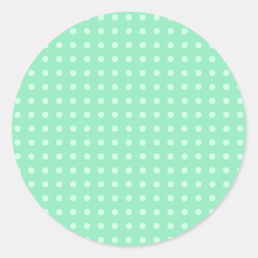 Elegante Mint Groene Kleur Sjabloon Blank Custom Ronde Sticker (Voorkant)