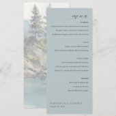 Elegante Mint Minimalistische Menu (Voorkant / Achterkant)