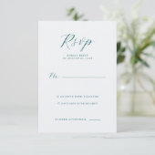 Elegante Mint RSVP Kaart (Staand voorkant)