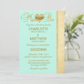 Elegante MINT TO BE Gold Modern Wedding Invitation Kaart (Staand voorkant)