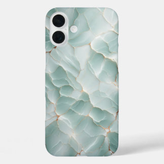 Elegante Mintgroene Gouden Marmer Patroon Hoesje