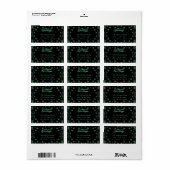 Elegante Mintgroene Sneeuwvlokken Retouradreslabel Etiket (Full Sheet)