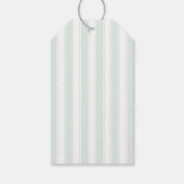 Elegante Mintgroene Strepen Cadeaulabel (Achterkant)