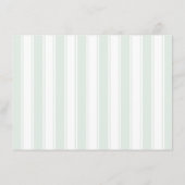 Elegante mintgroene strepen informatiekaartje (Achterkant)