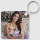 Elegante Mis Quince Quinceañera Foto Sleutelhanger (Achterkant)