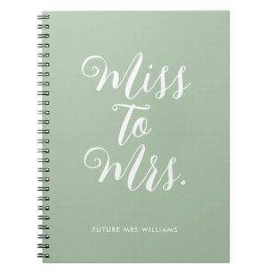 Elegante Miss aan Mrs Chic Modern Wedding Planner Notitieboek