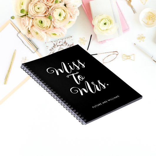 Elegante Miss aan Mrs Chic Modern Wedding Planner Notitieboek