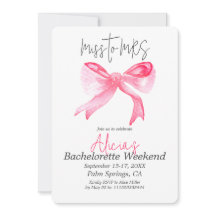 Elegante Miss naar MRS Pink Bow Bachelorette Party