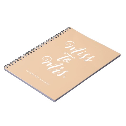 Elegante Miss tot Mrs Chic Moderne Trouw Planner Notitieboek (Linkerzijde)