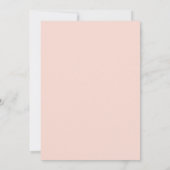 Elegante Mist Blush Roze Monogram Trouwen Kaart (Achterkant)