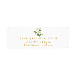 Elegante Misteletoe Groene Retouradres Etiket