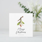 Elegante Mistletoe Christmas Kaart (Staand voorkant)