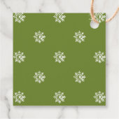 Elegante Mistletoe Kerstmis Bedankjes Labels (Achterkant)