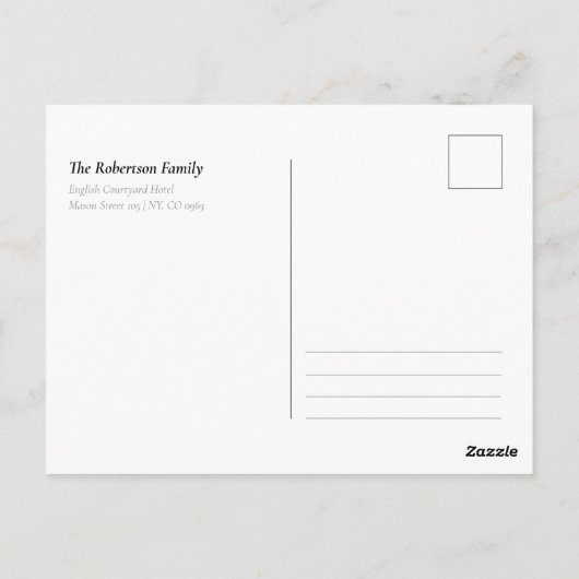 Elegante Mistletoe Kerstmis Briefkaart (Achterkant)