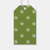 Elegante Mistletoe Kerstmis Cadeaulabel (Achterkant)