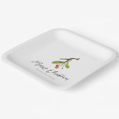 Elegante Mistletoe Kerstmis Papieren Bordje (Gebogen)