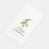 Elegante Mistletoe Kerstmis Servet (Hoek)