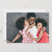 Elegante Mistletoe Script Prettig Kerstmis Foto Feestdagenkaart (Achterkant)