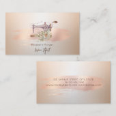 Elegante Mixer Flower Roos Gold Brush Stroke Visitekaartje (Voorkant / Achterkant)