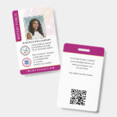 Elegante mobiele notaris openbare foto ID-badge | Badge (Voor- en achterkant)