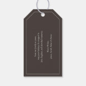Elegante Mocha Botanisch | Kerstcadeaukaart Cadeaulabel (Achterkant)