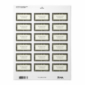 Elegante Mocha Botanisch | Retouradreslabel Etiket (Full Sheet)