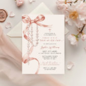 Elegante Mocha Bow & Rozenkrans Eerste Heilige Com Kaart