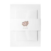 Elegante Mocha Bruine Bloemen Huwelijk Uitnodigingen Wikkel (Voorkant Voorbeeld)