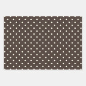 Elegante Mocha Donkerbruin & Wit Polka Dot Patroon Inpakpapier Vel (Voorkant 2)
