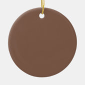 Elegante Mocha Mousse Bruin Solid Christmas Keramisch Ornament (Voorkant)
