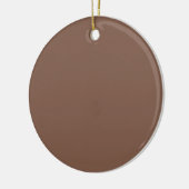 Elegante Mocha Mousse Bruin Solid Christmas Keramisch Ornament (Links)