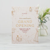 Elegante Mode Boutique Grand Opening Invitation Kaart (Staand voorkant)
