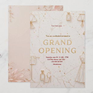 Elegante Mode Boutique Grand Opening Invitation Kaart
