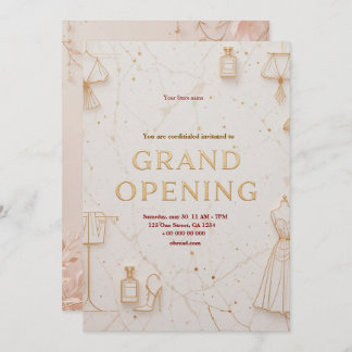 Elegante Mode Boutique Grand Opening Invitation Kaart