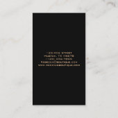 elegante mode boutique  kroonkandelaar visitekaartje (Achterkant)