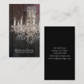 Elegante mode boutique  kroonluchter visitekaartje (Voorkant / Achterkant)