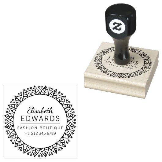 Elegante Mode Boutique Rubberstempel (Gestempeld)