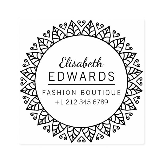 Elegante Mode Boutique Rubberstempel (Afrduk)