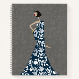 Elegante Mode-illustratie van Vrouw Notitieboek